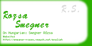 rozsa smegner business card